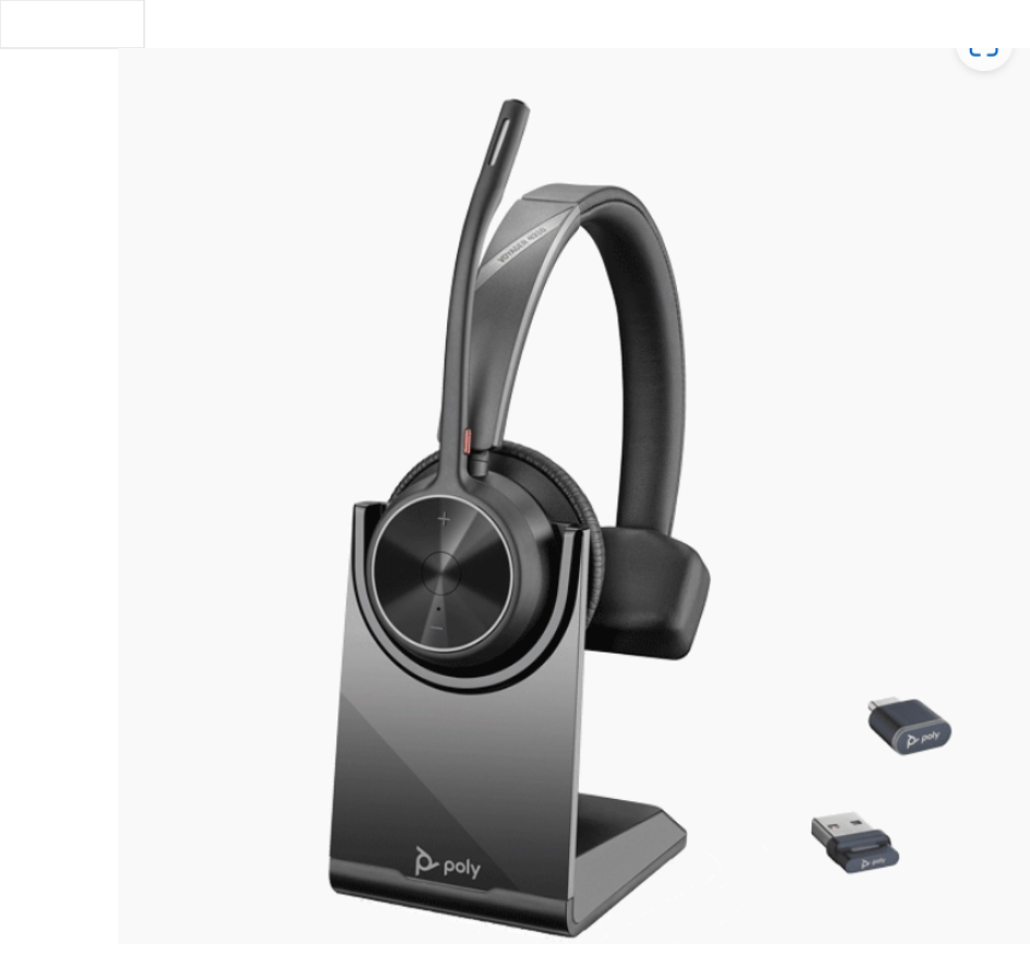 Poly Voyager 4310 USB-C Headset +BT700 dongle +Charging Stand