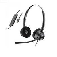 Poly - HW320 USB - Encore Pro STEREO Wideband Headset (USB C hardwired) (Noise Cancelling) TAA