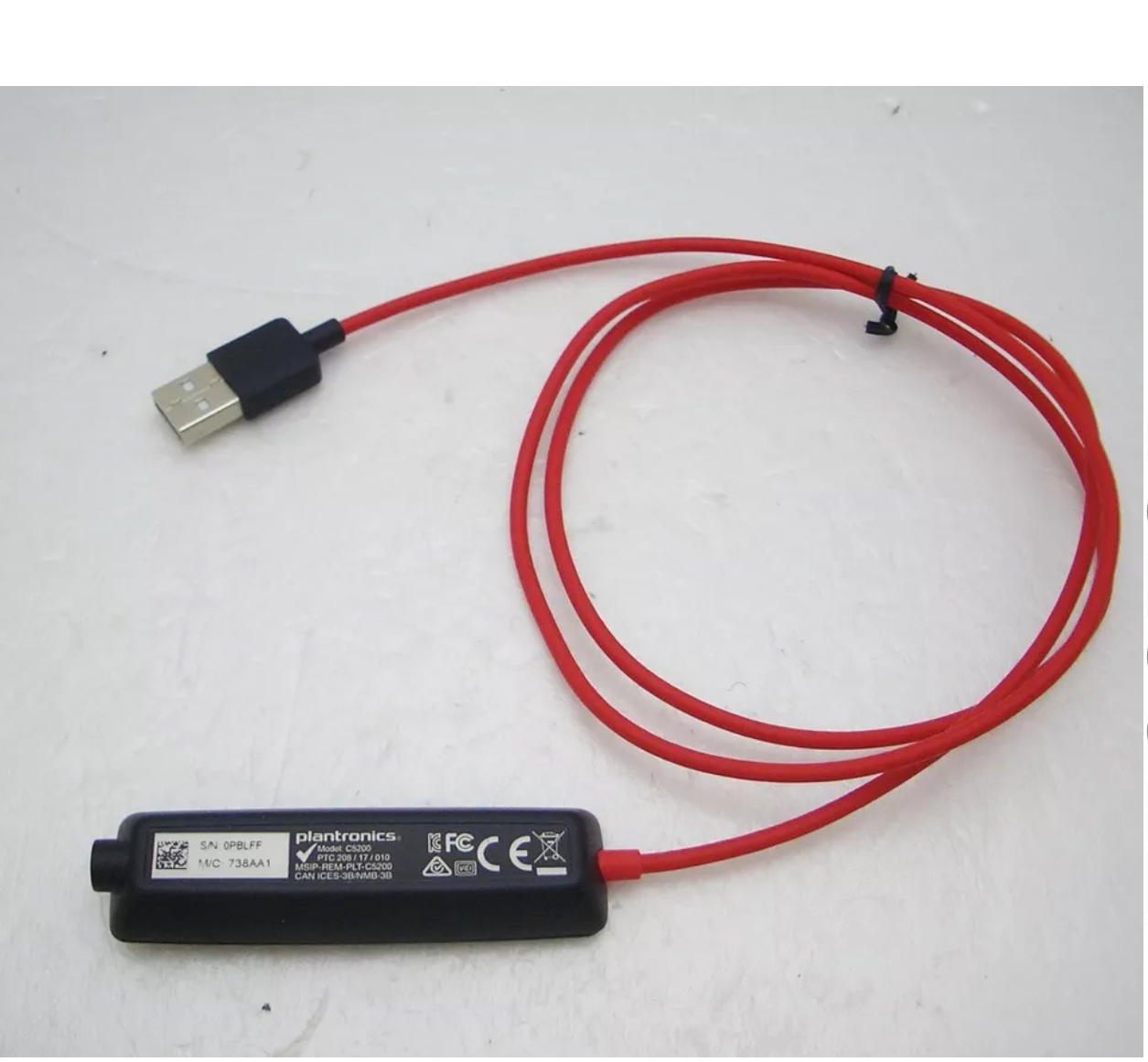 SPARE - Poly Blackwire 5200 USB-A Inline Control cable