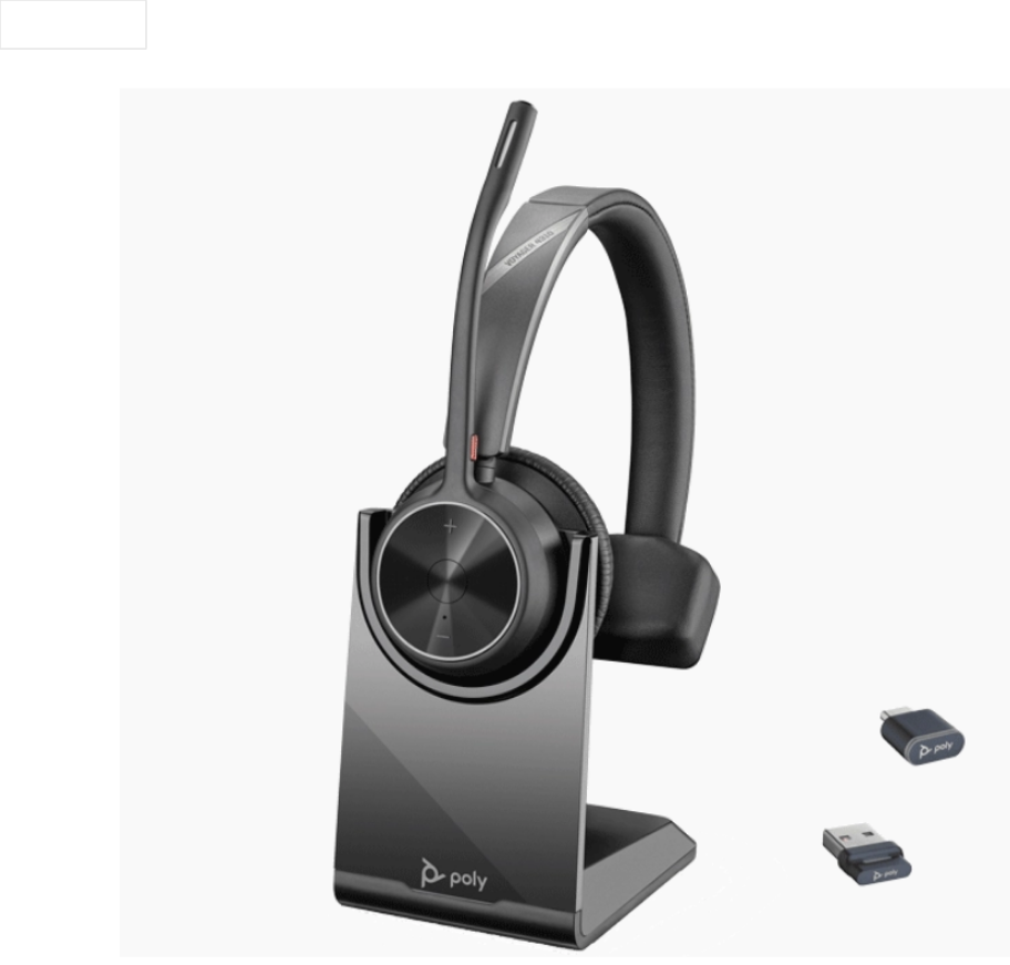 Poly Voyager 4310 Microsoft Teams Certified Headset +BT700 dongle +Charging Stand