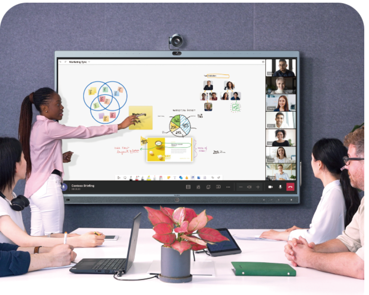 Yealink MB65-A001 – MeetingBoard 65″ Interactive Collaboration Display