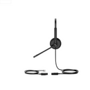 YEALINK - UH34 SE Mono Teams USB-A, Corded USB with mute, call and volume control on the cord, On the ear wearing style, Including 3.5mm-USB, Leather ear cushions-Teams