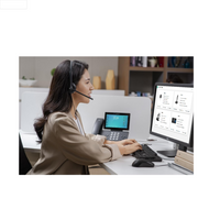 YEALINK - UH34 SE Mono Teams USB-A, Corded USB with mute, call and volume control on the cord, On the ear wearing style, Including 3.5mm-USB, Leather ear cushions-Teams