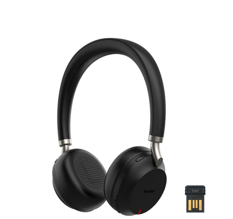 YEALINK - BH72 Teams Black USB-A,  Wireless Bluetooth, Dual, On the ear wearing style, USB-A Dongle Included-Teams