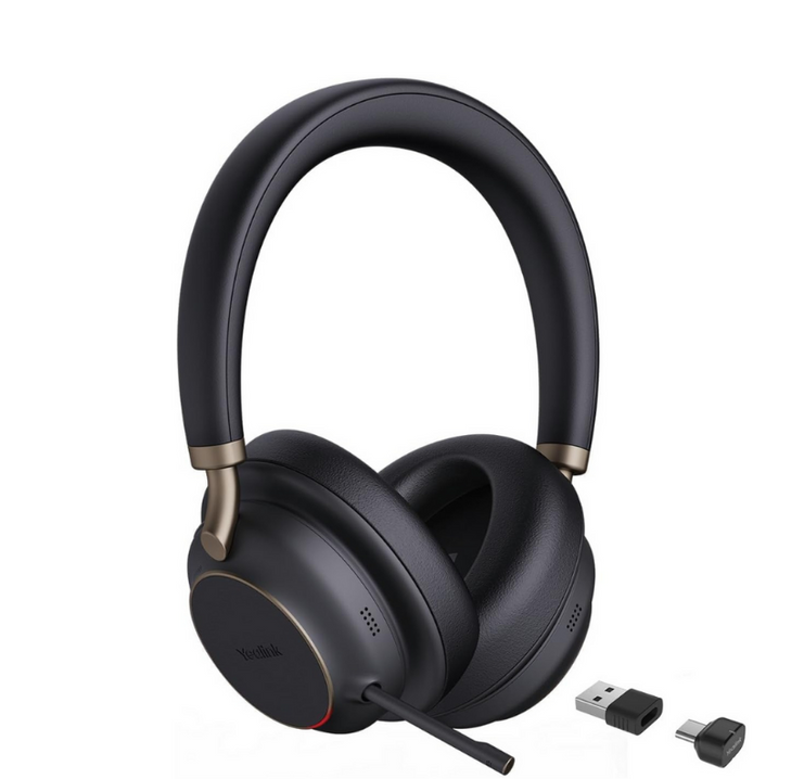 YEALINK - BH72 Teams Black USB-C, Wireless Bluetooth, Dual, On the ear wearing style, USB-C Dongle Included- Teams