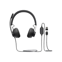 LOGITECH - Headset PC - Logitech Zone Wired Teams - Graphite - USB - Microsoft Teams