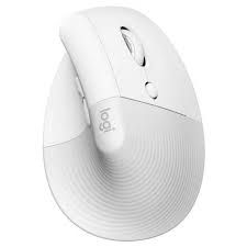 LOGITECH - Lift Vertical Ergonomic Mouse for Business  - Pale Grey- 2.4GHZ/Bluetooth