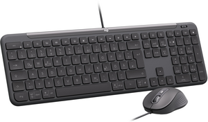 LOGITECH - MK620 Wired Combo (Keyboard and Mouse) - Graphite USB-C