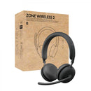 LOGITECH - Zone Wireless 2 UC Headset - Graphite Microsoft Teams - 2.4GHZ/Bluetooth No Stand
