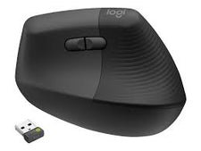 LOGITECH - Lift Vertical Ergonomic Mouse for Business  - Graphite/Black - 2.4GHZ/Bluetooth