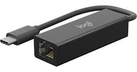 LOGITECH - USB-C-to-Ethernet Adapter - Graphite - USB-C-TO-ETHERNET ADAPTER