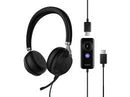 YEALINK - UH38 STEREO Teams USB-A, Corded USB or Bluetooth headset/including Battery, On the ear wearing style,  Leather ear cushions-Teams