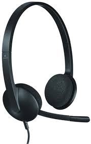 LOGITECH - H390 STEREO USB C Computer Headset - Midnight Black