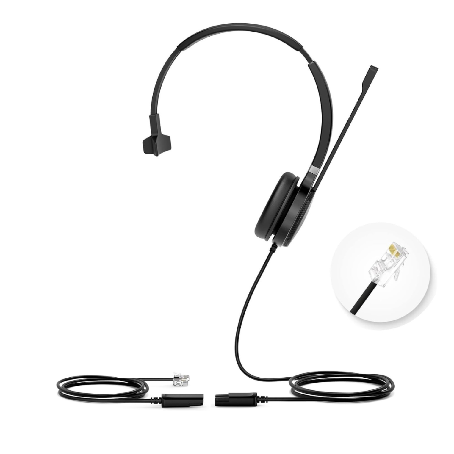 YEALINK - YHM341, YHS34 Mono Headset only, without QD-RJ9 cord.