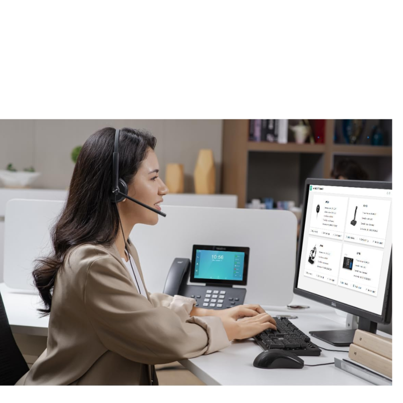 YEALINK - YHM341, YHS34 Mono Headset only, without QD-RJ9 cord.