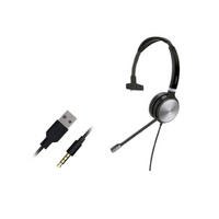 Yealink UH36 Mono (Monaural) USB Headset with 3.5mm – Certified for Microsoft Teams