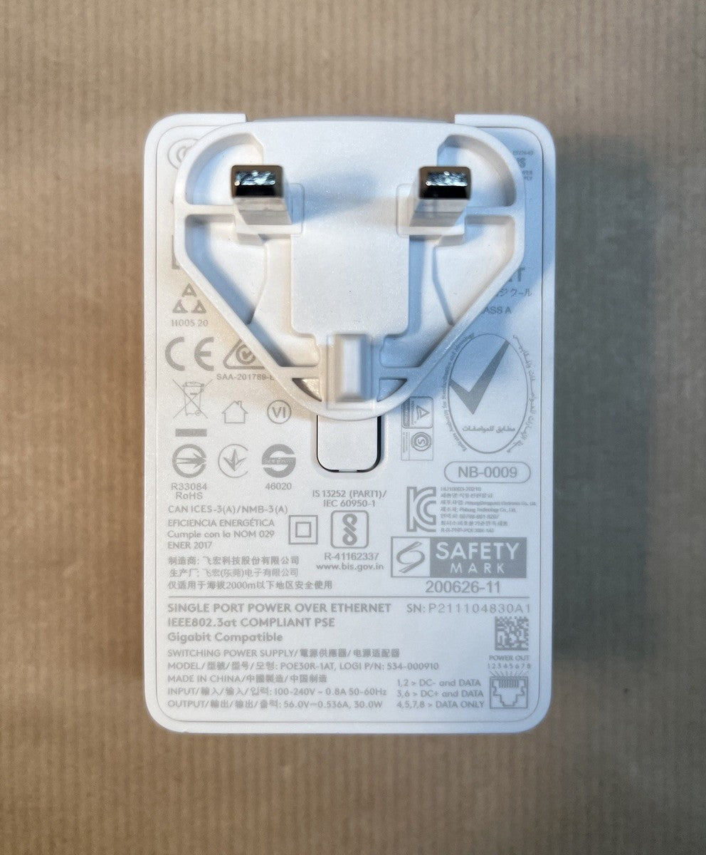 LOGITECH - PoE Injector with plug set - off White