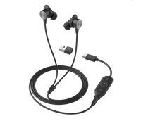LOGITECH - Zone Wired Earbuds Teams - Graphite - USB