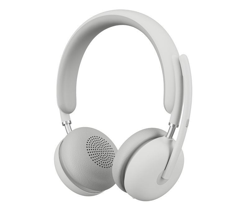 LOGITECH - Zone Wireless 2 UC - Headset Off White,Microsoft Teams - 2.4GHZ/Bluetooth No Stand